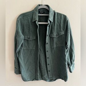 Madewell Forest Green Sunday perfect Flannel Unisex xs